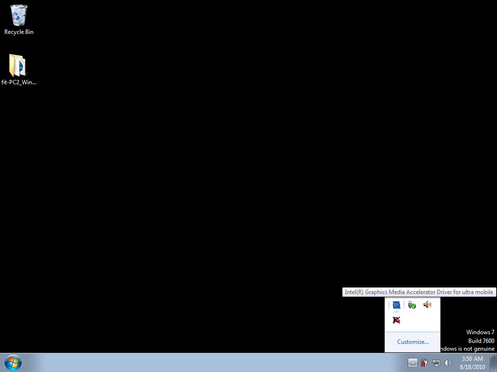 Intel GMA Driver Control Panel screenshot 1