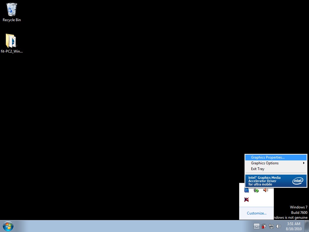 Intel GMA Driver Control Panel screenshot 2