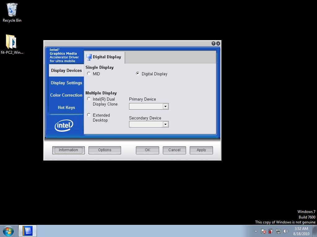 Intel GMA Driver Control Panel screenshot 3